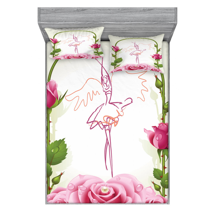 Microfiber Sheet Set, Queen Sheet Set with Fitted Sheet