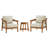 3-Piece Scandinavian Outdoor Bistro Set