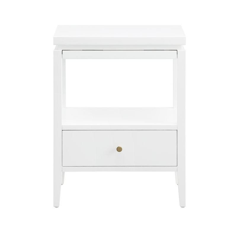 Opava 1-Drawer Nightstand, White