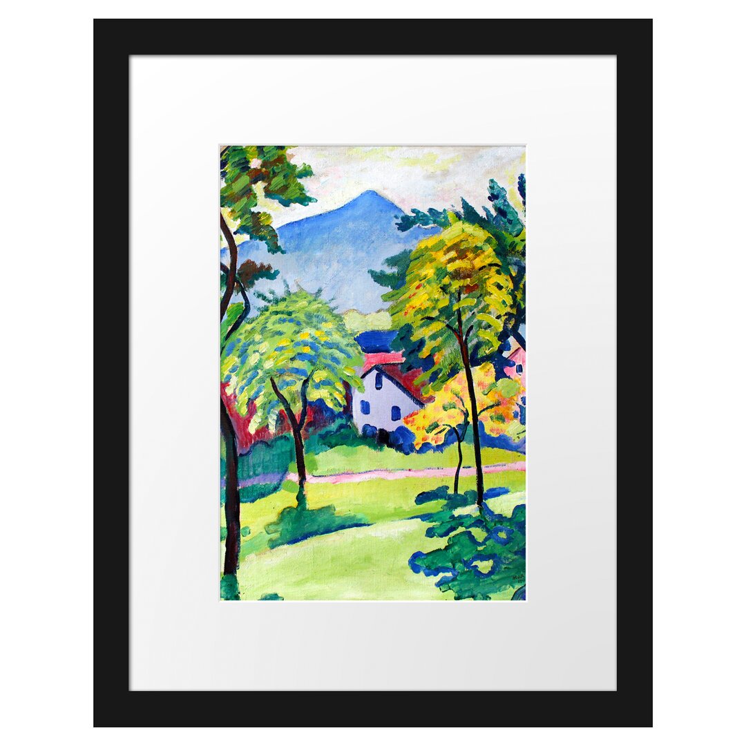 Gerahmter Kunstdruck Tegernsee Landscape Anagoria von August Macke