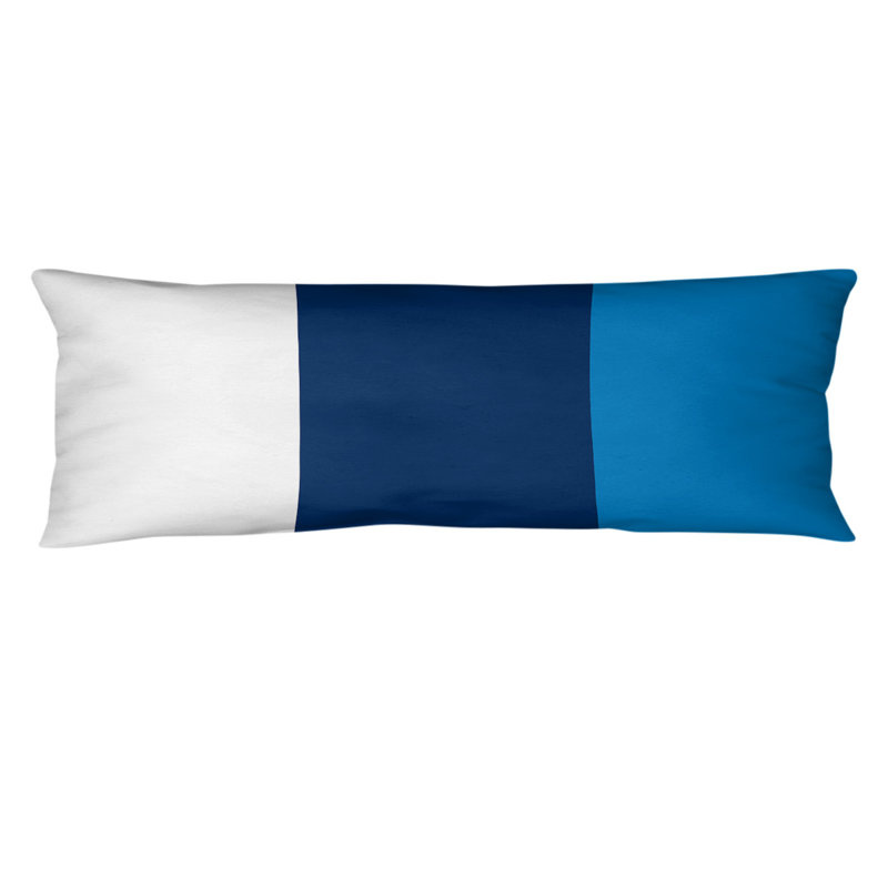 Polyester Medium Pillow, White/Navy/Blue, Adella Football