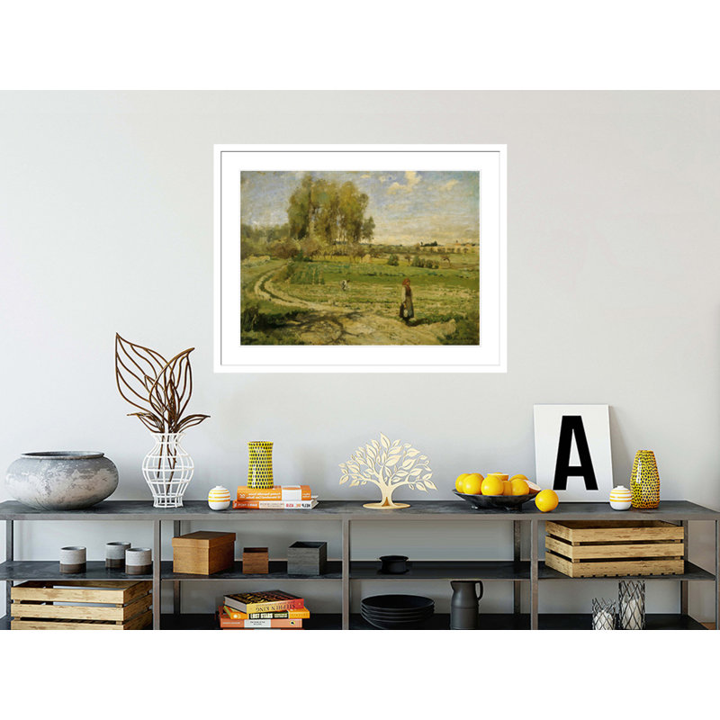 «Giverny» par Camille Pissarro, impression giclée sur cadre, H 32,28 po x l 41,5 po