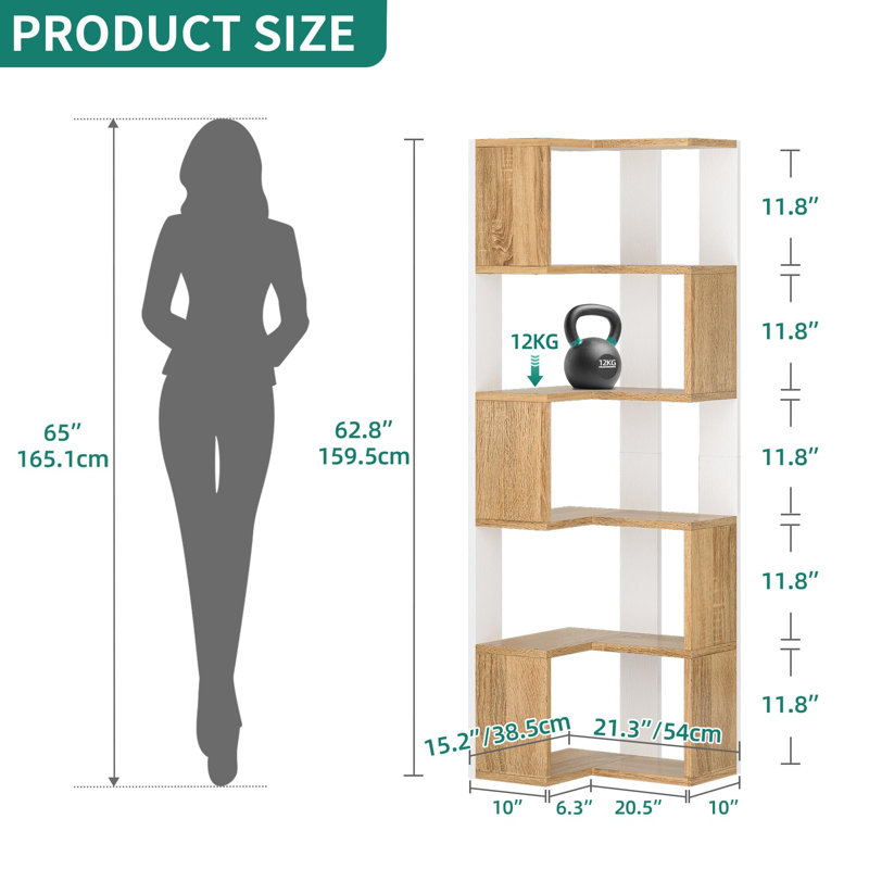159cm H x 38cm W Standard Bookcase