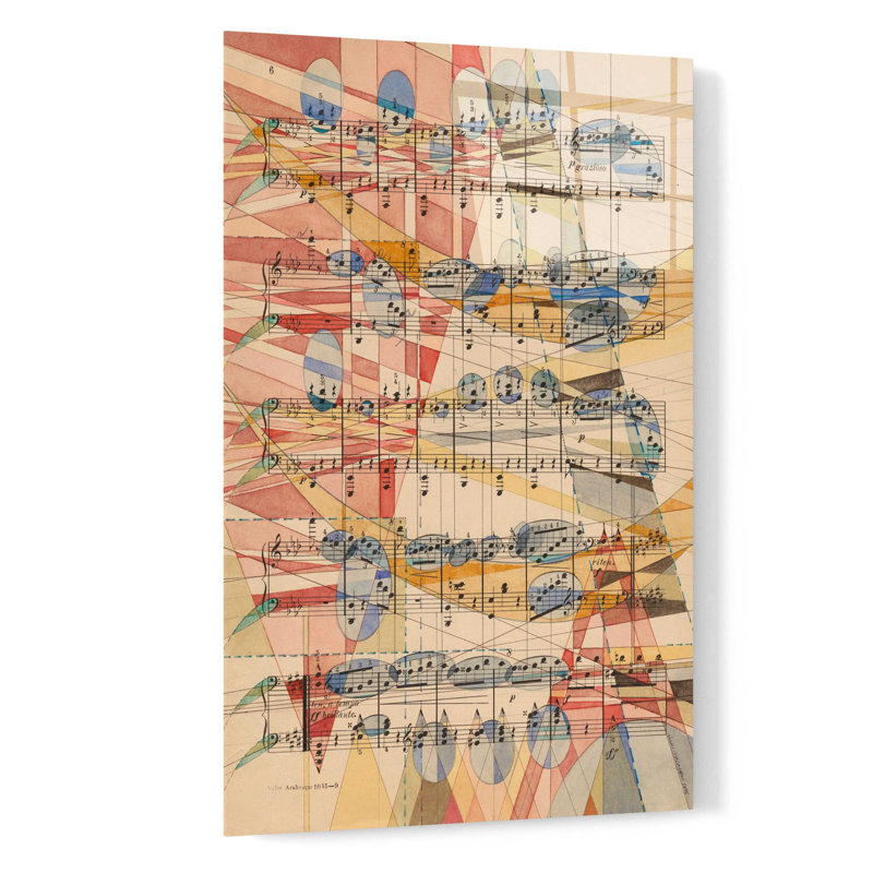 «P Grazioso» par Nikki Galapon, art mural en verre acrylique, H 24 po x l 16 po x P 0,2 po