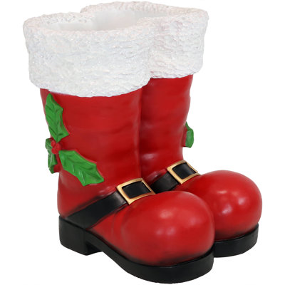Santa Claus Boots Resin Figurine