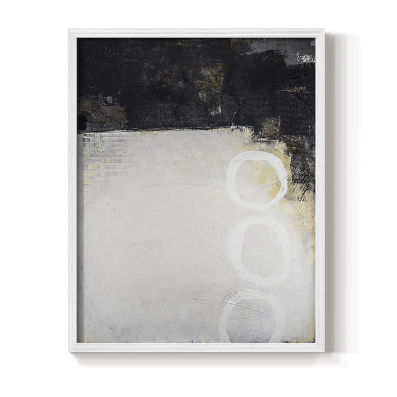Reproduction encadrée sous la surface - bois massif, Blanc, H 14 po x l 11 po