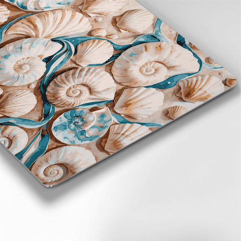 Art mural en métal Coastal Shell, H 11 po x l 14 po