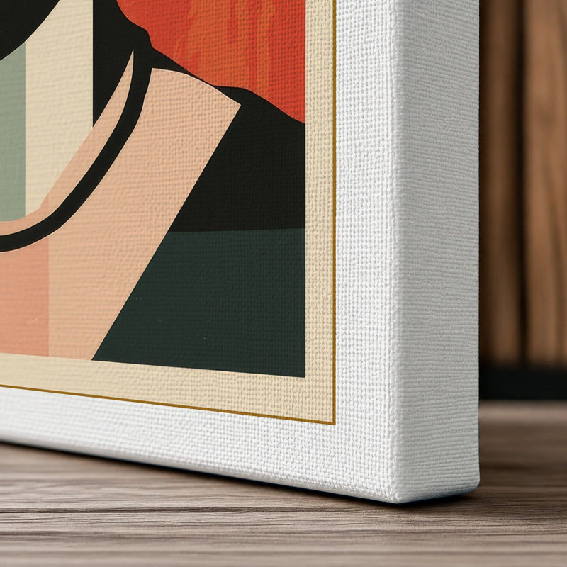 Portrait Pop Art - Wrapped Canvas, 36x24 - 91.4 x 61.0 cm, White Border
