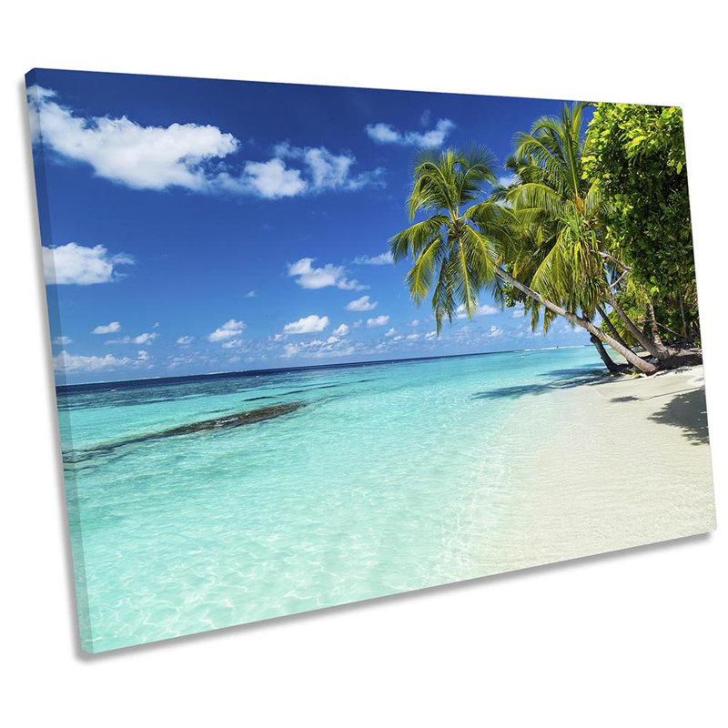 Tropical Beach Paradise - Wrapped Canvas Print, 61cm H x 91.4cm W x 4cm D