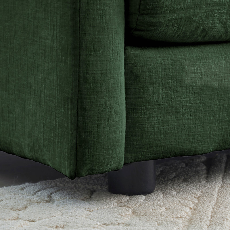 Chenille Fabric Ottomans Footrest To Combine With 2 Seater Sofa, 3 Seater Sofa And 4 Seater Sofa, Green