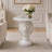 Ivory Lion Head Accent Table