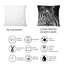 Portrait monochrome d'un tigre blanc I - Coussin décoratif à imprimé traditionnel-638455741