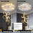 Low Profile Caged Ceiling Fan With Lights Remote Control, Embedded Modern Industrial Ceiling Fan-307561951
