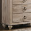 Imerland Contemporary Patched Wood Top 5-Drawer Chest, White Wash Finish