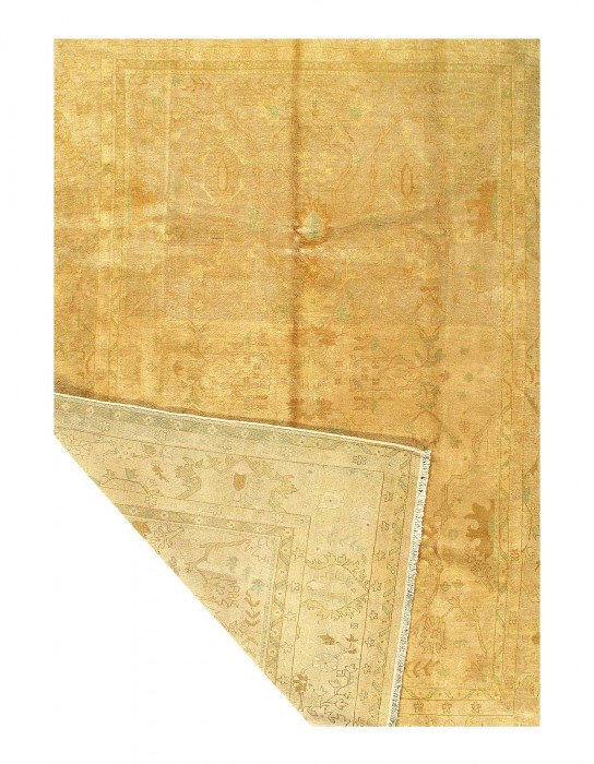 Tapis ivoire en laine de conception unique 12 pi 11 po x 8 pi 11 po Deshiya