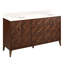 Patzi 60" Free Standing Double Basin Vanity Set with Cabinet and Vanity Top - Oval Undermount Sinks-239134264