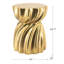 Tabouret d'appoint en magnésium doré avec des détails de tourbillon artistique moderne, idéal pour divers décors de maison 14 x 14 x 18,7 pouces, une option de présentation élégante et pratique
