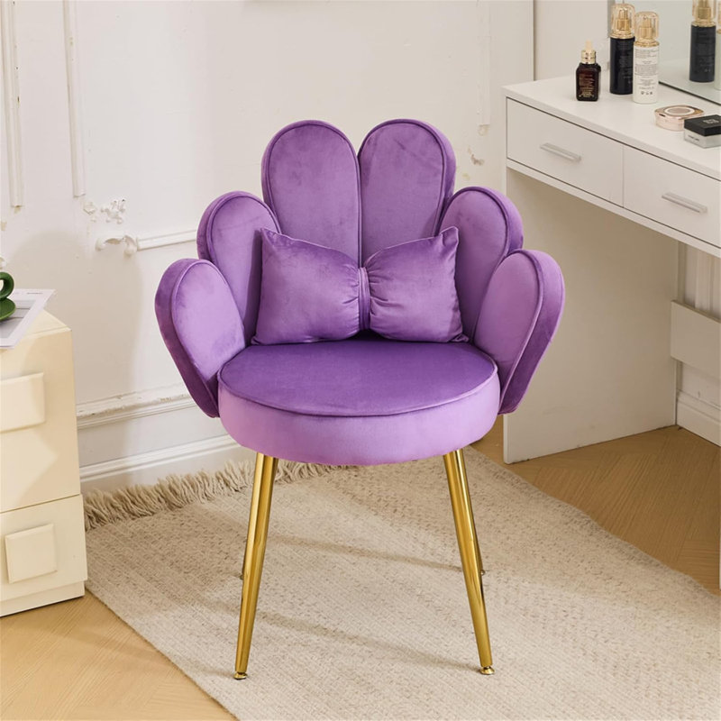 Velvet Armchair, Purple Velvet
