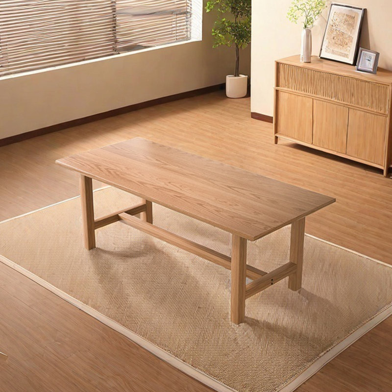 Solid wood table with simple rounded corners, 29.53"H x 78.74"L x 31.5"W