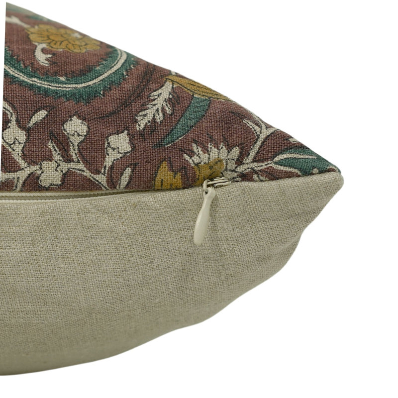 Housse de coussin intérieur / extérieur Floral Linen, H 18 po x l 18 po, Carré