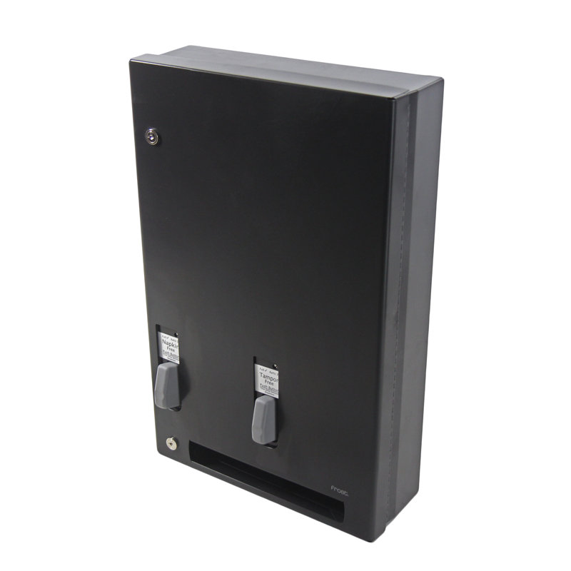 Free Tampon/Napkin Vendor With Push Button Matte Black