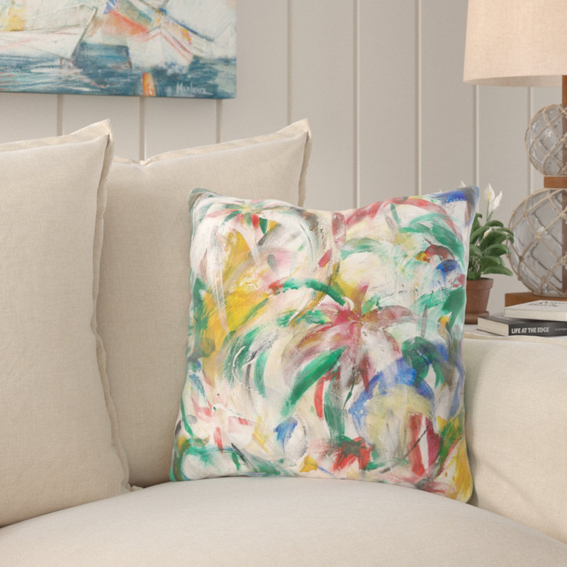 Outdoor Reversible Throw Pillow, Synthetic, Outdoor