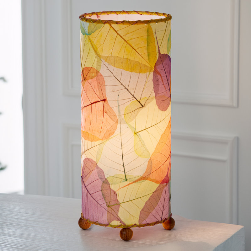 Lampe de table noire 16,5 po Quintan, Vert / Bleu océan / Rouge
