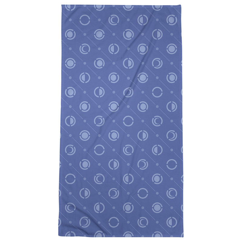 Serviette de plage Classic Moon Phases, Bleu marine / Bleu ciel