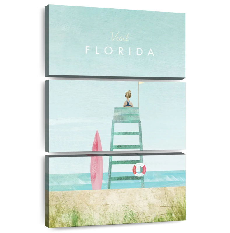 Nicci Florida Vintage Travel Poster, 38" H x 24" W