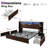 Shila Farmhouse Storage Bed with Bookcase Headboard-1128658722-1128658720