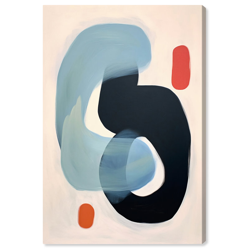 Modern Earbuds Abstract Shapes Canvas Wall Art, 10" x 15"