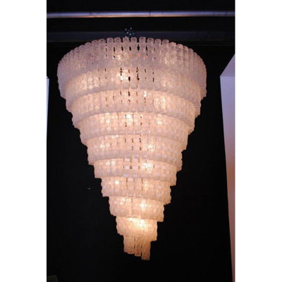 Mizrahi Tiered Ice Cube Chandelier