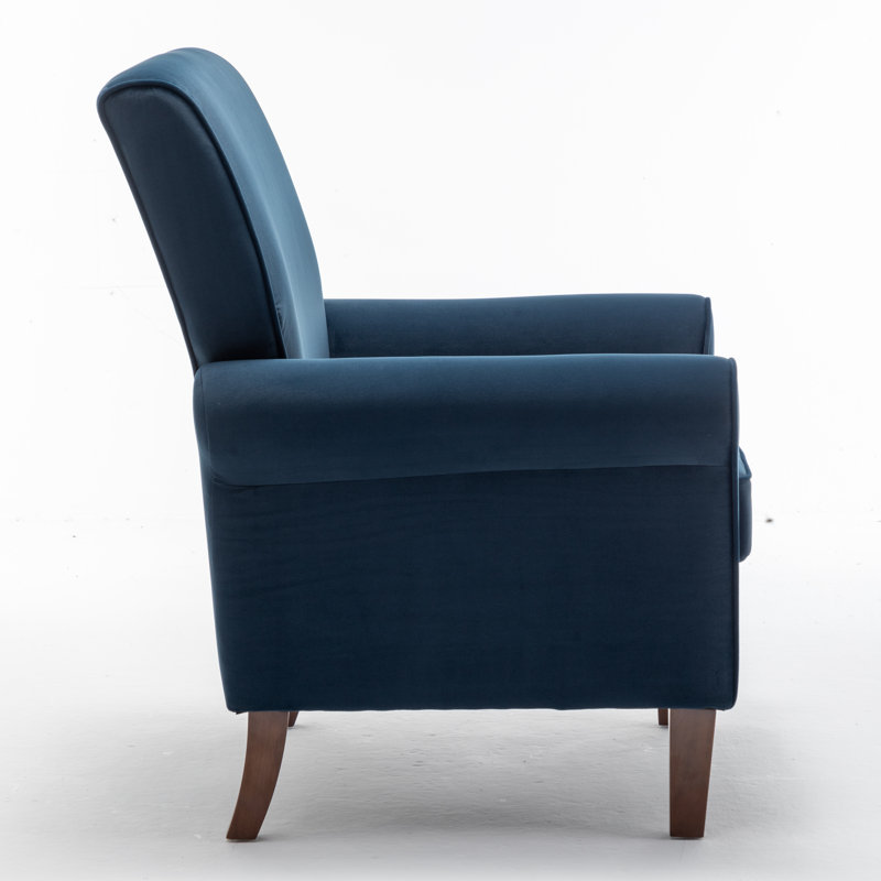 Kentin Velvet Armchair, Blue 100% Polyester