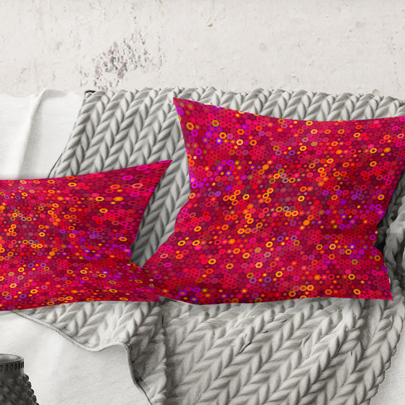 Coussin Circular Retro Design III - Mid-Century Modern, 18 po x 18 po