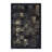 Beige Detailed Black Cowhide Patchwork Rugs