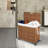 Modern Wicker Rolling Laundry Hamper with Handles-100969976