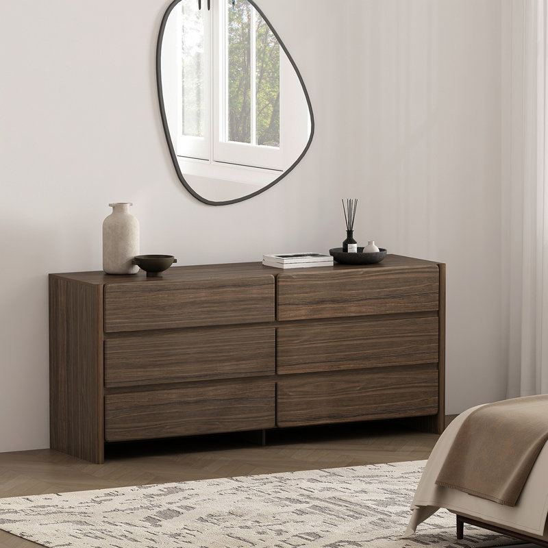 Commode 72 "en gris anthracite Linda (6 tiroirs), Gris anthracite