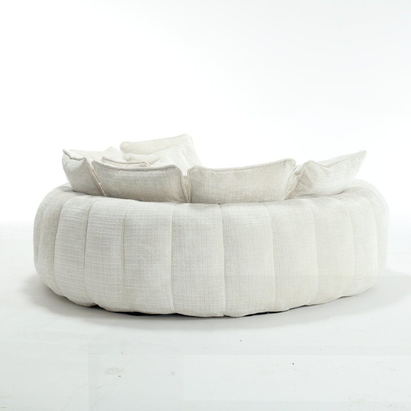 Modern oversized sofa bed with armrests, Beige