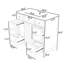 Meuble-lavabo en bois avec lavabo, tiroir de rangement, tablette et portes-914255160-914255164