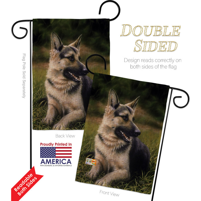 Double Sided 18.5'' H x 13'' W Burlap Animal Garden Flag