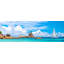 Sailboat at La Digue, Seychelles 1 Piece Wrapped Canvas Wall Art-1992574219