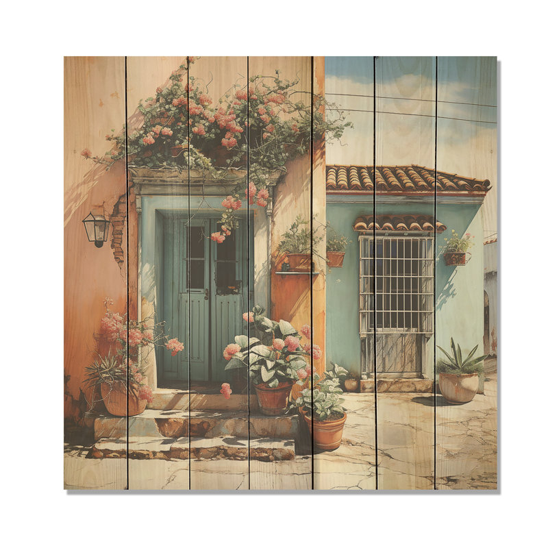 «Italian Colonial Charm I», reproduction d'art mexicain sur bois, H 36 po x l 36 po