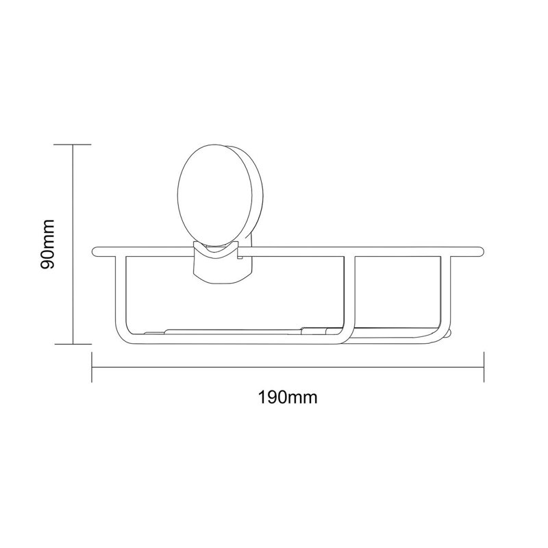Abhinav Shower Basket, Chrome