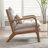 Eimantas 25.79" W Comfort Linen Upholstered Arm Accent Chair With Lumbar Pillow-98593152