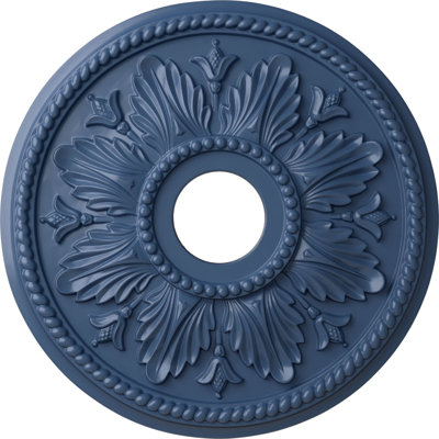 Endurathane Edinburgh Ceiling Medallion, 18 1/8"OD x 3 1/2"ID x 2 3/4"P (Fits Canopies up to 5 1/8"), Hand-Painted Americana Finish
