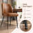 Mid-Century Modern Upholstered Dining Chairs, Synthetic Leather With Storage Pocket-724788600