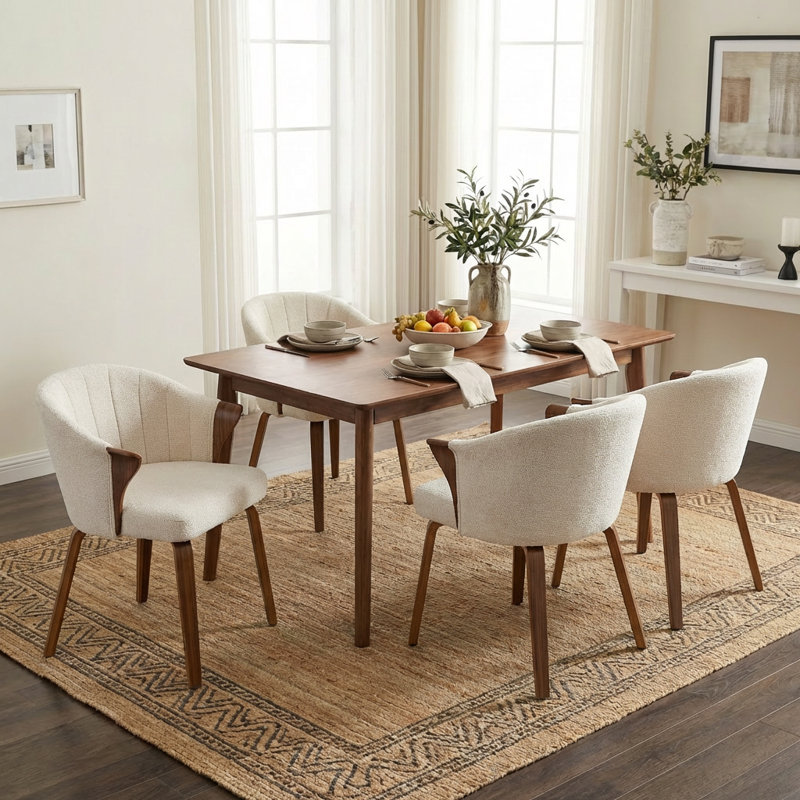 Devault Upholstered Dining Chair, Beige