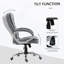 Chaise de bureau à haut dossier avec hauteur réglable et soutien lombaire pour une expérience de travail confortable, gris