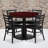 Neelam 36'' Round Laminate Table Set with Round Base and 4 Ladder Back Metal Chairs-24678175-68612012