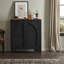 Silfa Bar Cabinet-Black Circle Cane